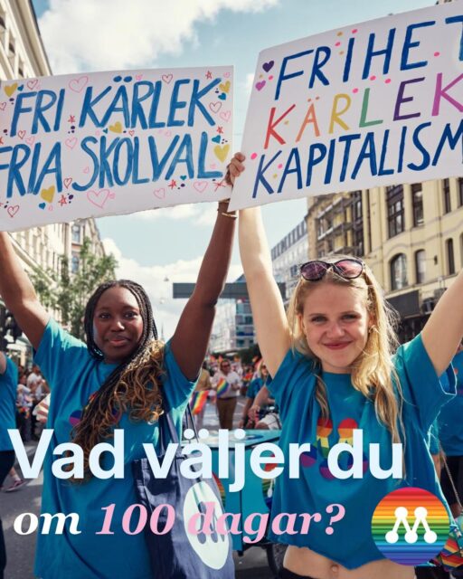 Idag är det 100 dagar kvar till valet.

Vi moderater tror på frihet framför förbud, arbete framför bidragsberoende och framtidstro framför uppgivenhet. Vi tror på ett Sverige där fler människor får möjlighet att forma sina egna liv, där tryggheten stärks och där den som anstränger sig också ska få behålla mer av frukterna av sitt arbete.

Valet handlar inte bara om de kommande fyra åren. Det handlar om vilket Sverige vi lämnar vidare till nästa generation.

Nu börjar slutspurten. Om 100 dagar avgörs framtiden.